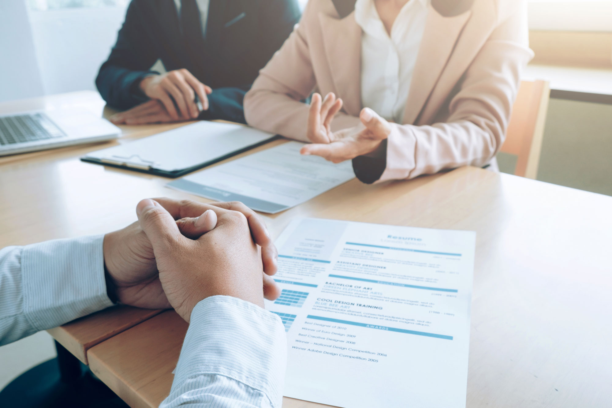 business job interview concept web
